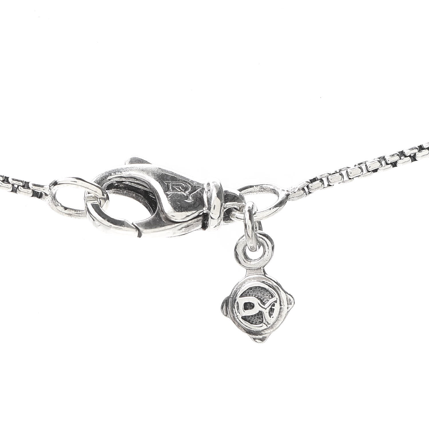 David Yurman Sterling Silver 18K Yellow Gold Open Heart Cable Necklace 5 of 5