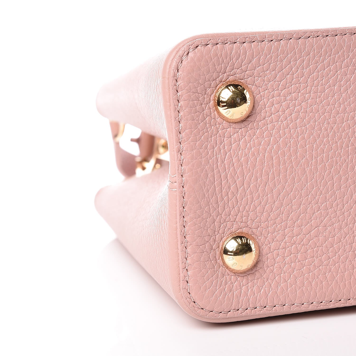 Louis Vuitton Taurillon Embellished Capucines PM Magnolia 9 of 10
