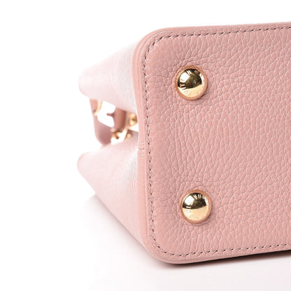 Louis Vuitton Taurillon Embellished Capucines PM Magnolia 9 of 10