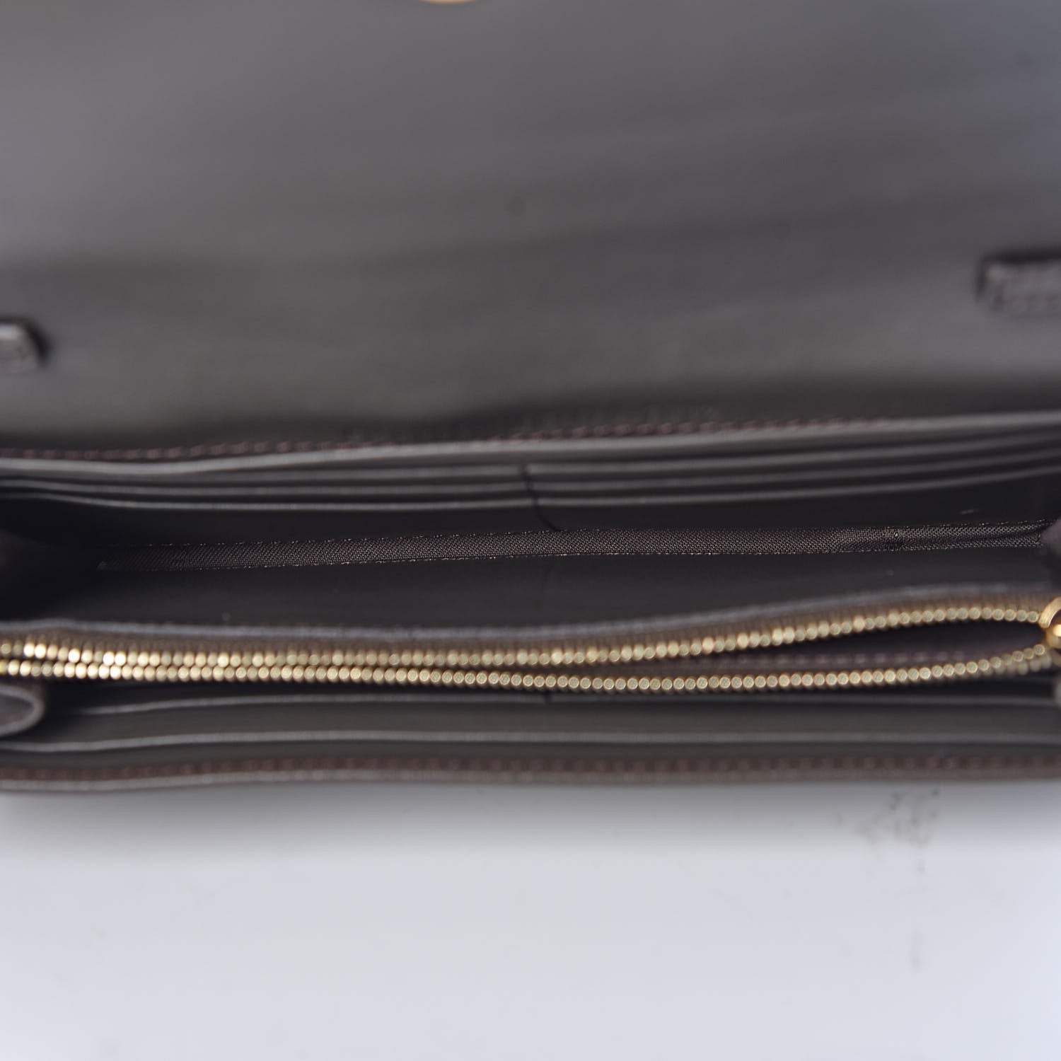 Fendi Vitello Liberty Century Lucido By The Way Continental Wallet On Chain Carbone 5 of 14