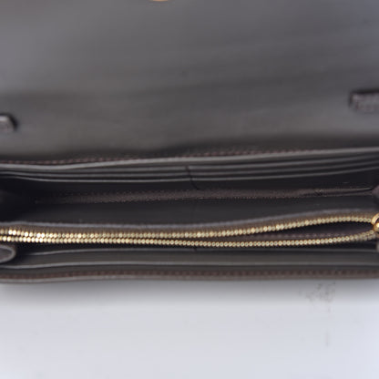 Fendi Vitello Liberty Century Lucido By The Way Continental Wallet On Chain Carbone 5 of 14