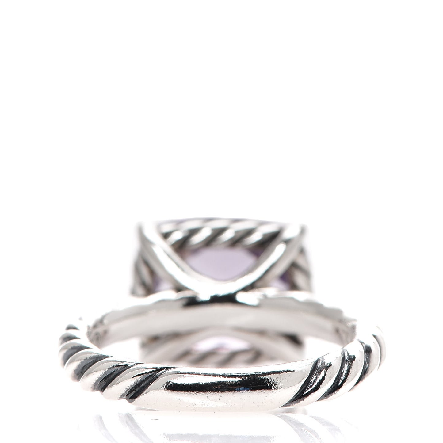 Sterling Silver Amethyst 10mm Cable Classics Ring 52 6