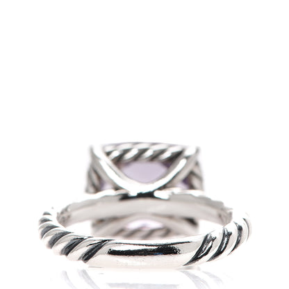 David Yurman Sterling Silver Amethyst 10mm Cable Classics Ring 52 6 3 of 5