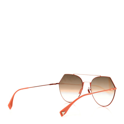 Fendi Metal Geometric Sunglasses FF 0194/S Orange 4 of 8