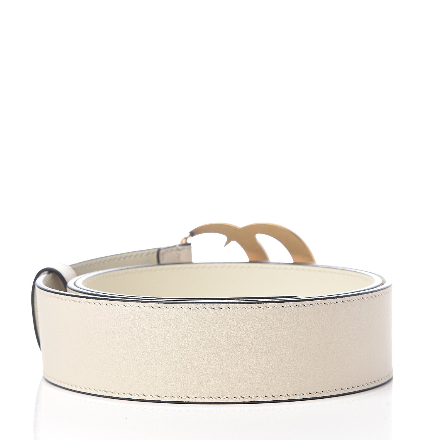 Gucci Calfskin Double G 40mm Belt 95 38 Mystic White 2 of 6
