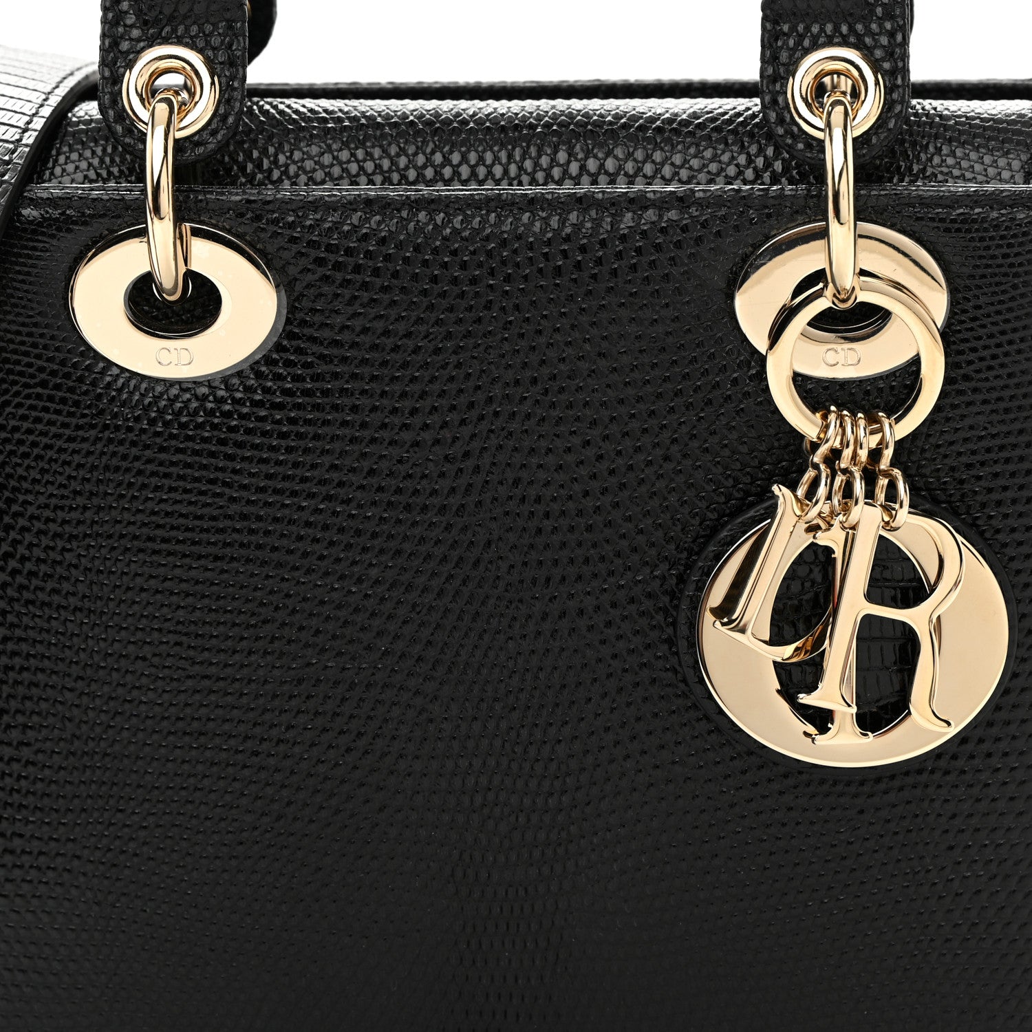 Christian Dior Lizard Small Lady Dior Black 8 of 14