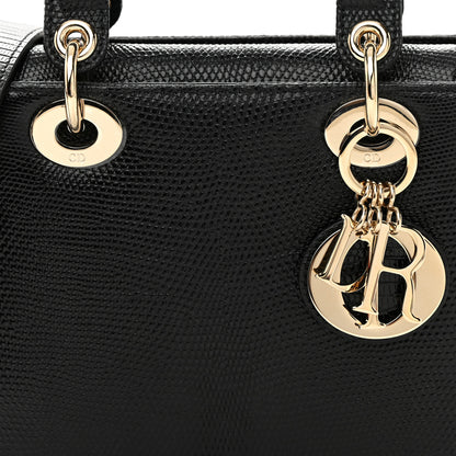 Christian Dior Lizard Small Lady Dior Black 8 of 14