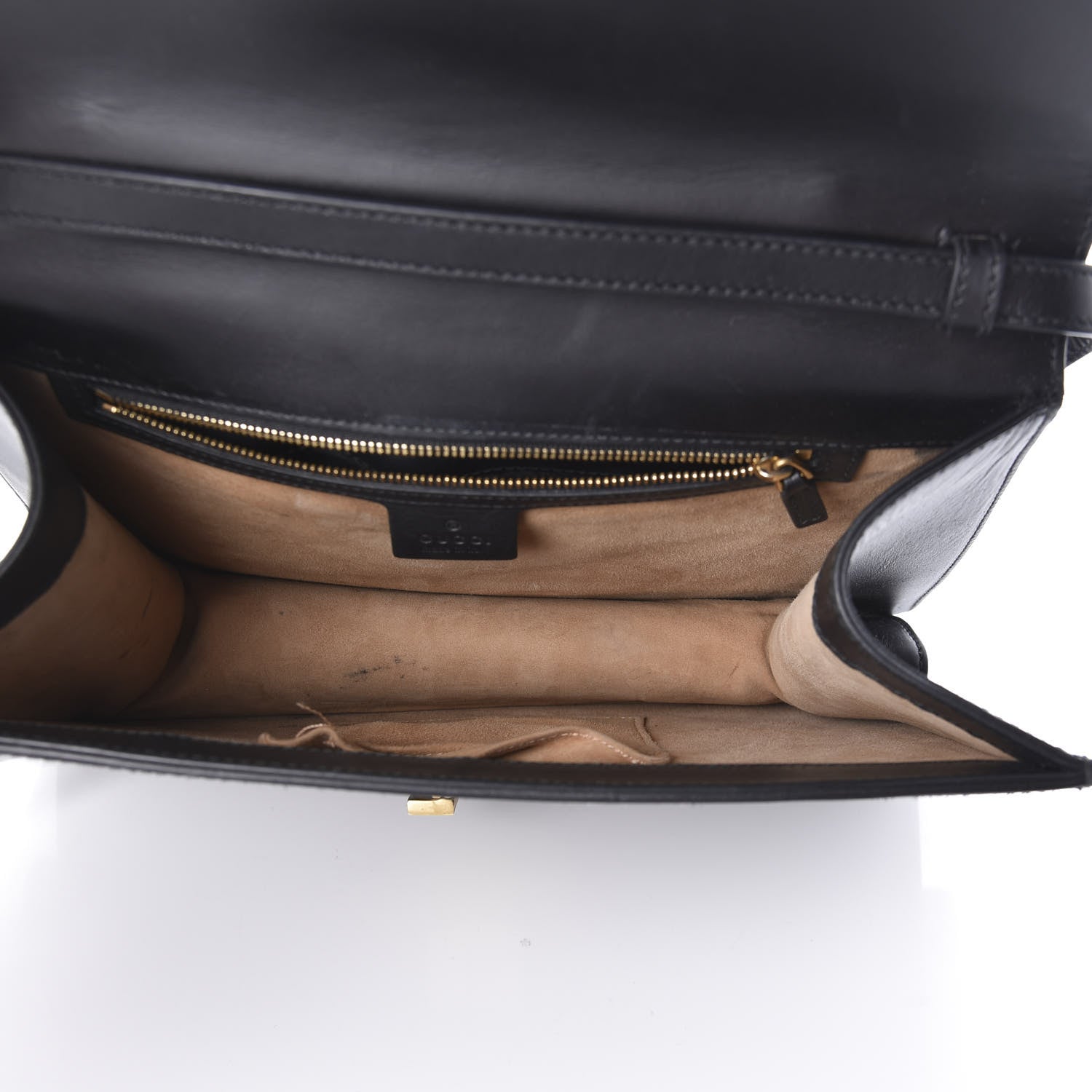 Gucci Calfskin Medium Sylvie Top Handle Bag Black 5 of 9