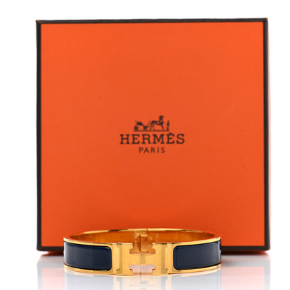 Hermes Enamel Narrow Clic Clac H Bracelet PM Indigo 5 of 5