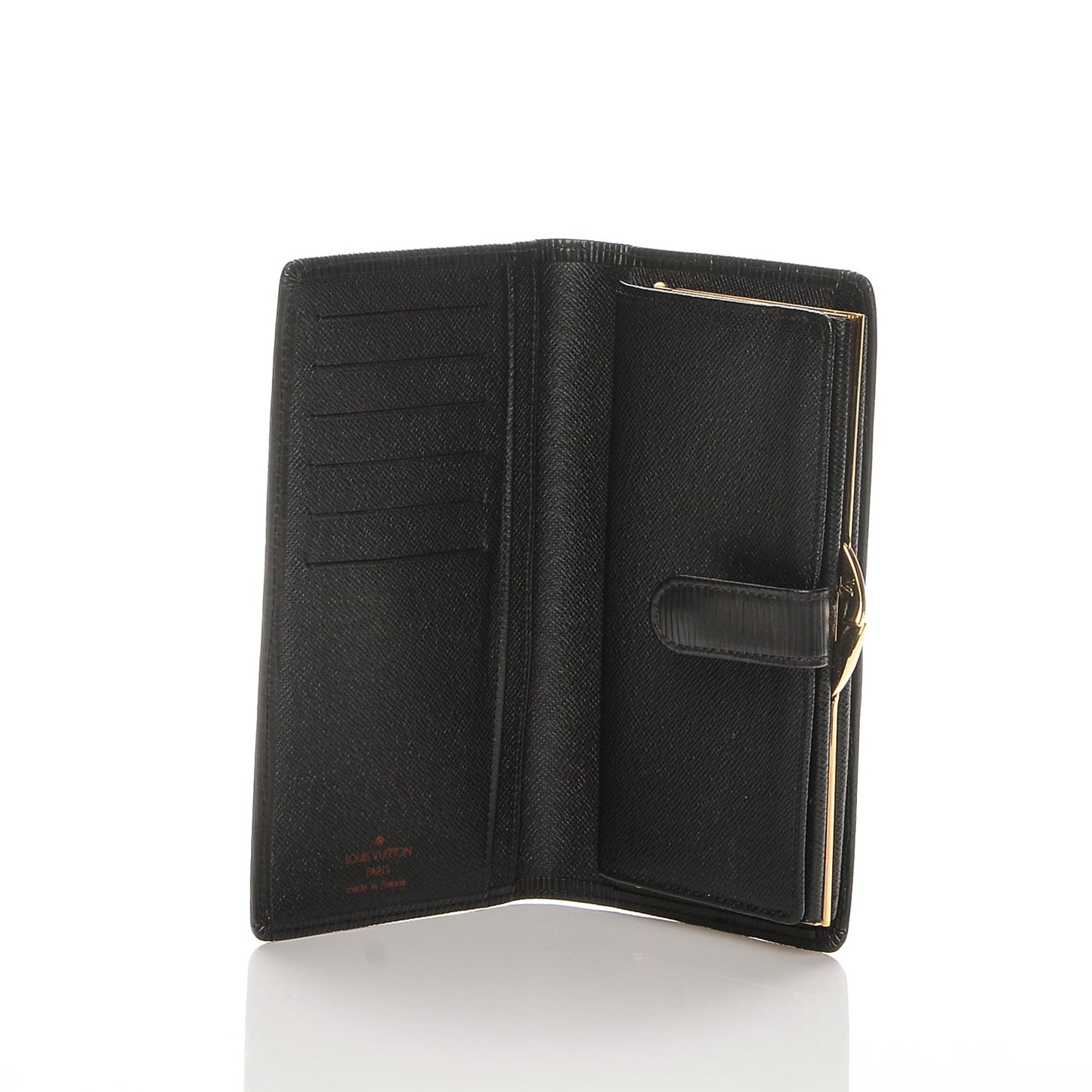 Epi Viennois Continental French Purse Wallet Black