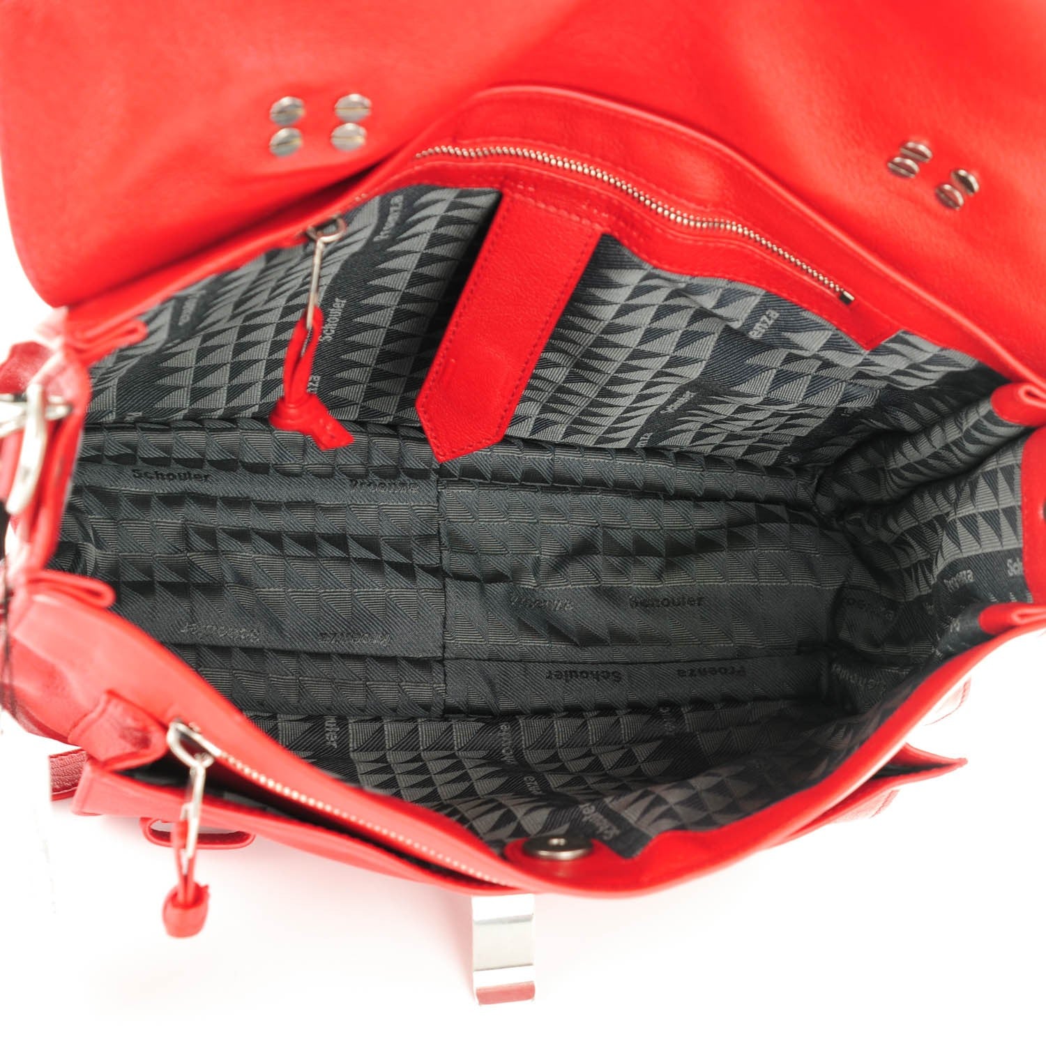 Proenza Schouler Lambskin Medium PS1 Satchel True Red 5 of 8