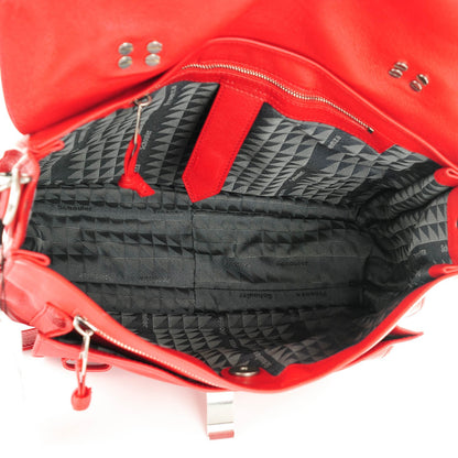 Proenza Schouler Lambskin Medium PS1 Satchel True Red 5 of 8