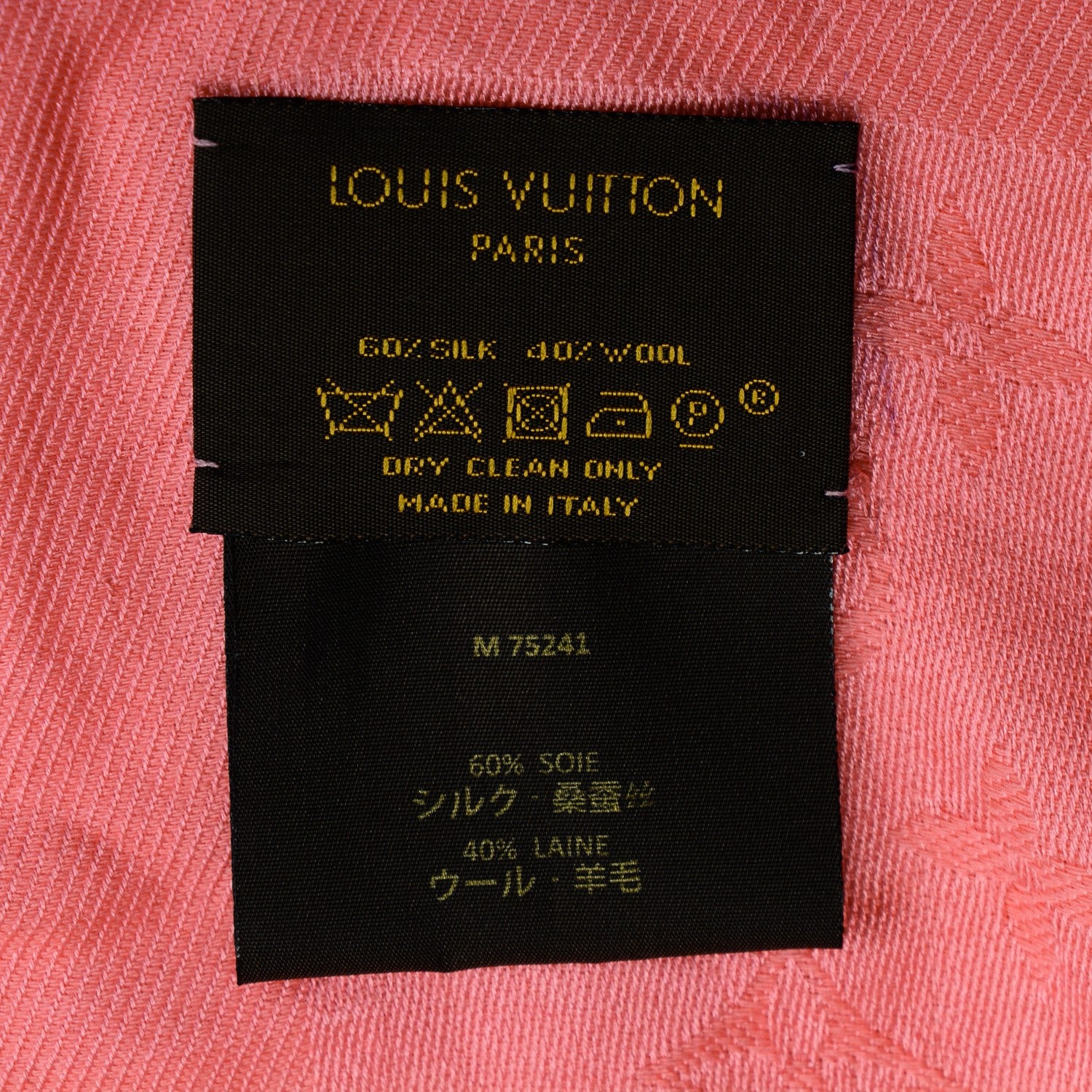 Louis Vuitton Silk Wool Monogram Shawl Corail 5 of 5