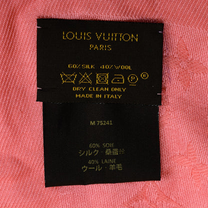 Louis Vuitton Silk Wool Monogram Shawl Corail 5 of 5