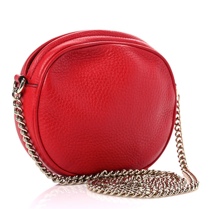Gucci Pebbled Calfskin Mini Soho Chain Bag Tabasco Red 4 of 12