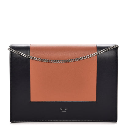 Celine Smooth Lambskin Frame Evening Chain Clutch Terracotta 1 of 8