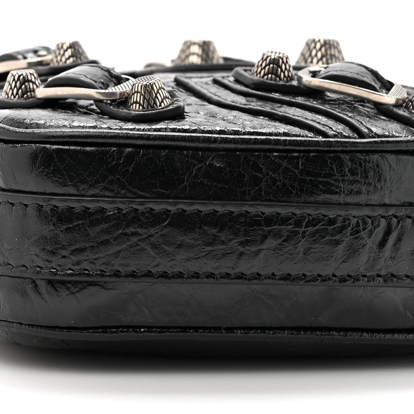 Agneau Arena Mini Le Cagole Heart Bag Black