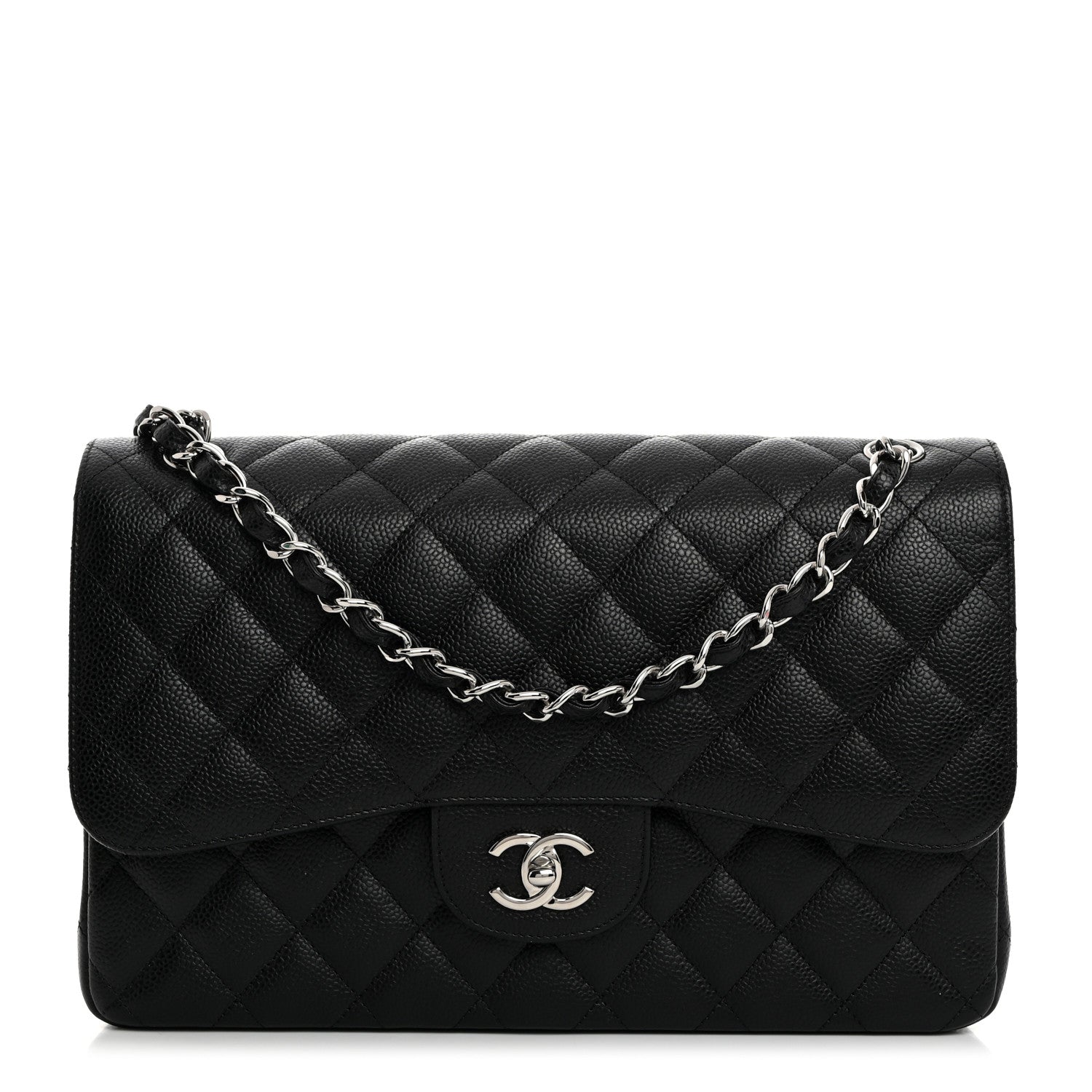 Chanel Caviar Quilted Jumbo Double Flap Black 1 of 10