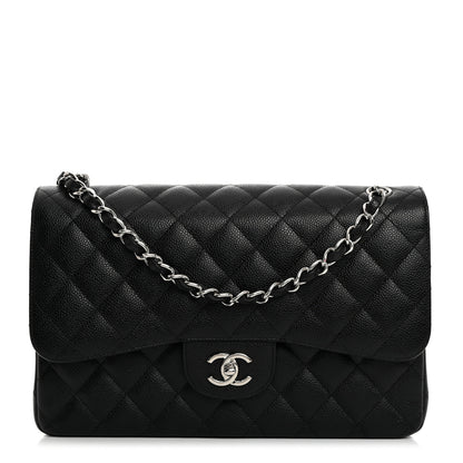 Chanel Caviar Quilted Jumbo Double Flap Black 1 of 10