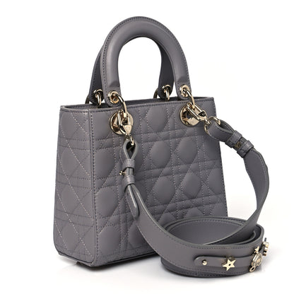 Christian Dior Lambskin Cannage Small My ABCDior Lady Dior Grey 4 of 10