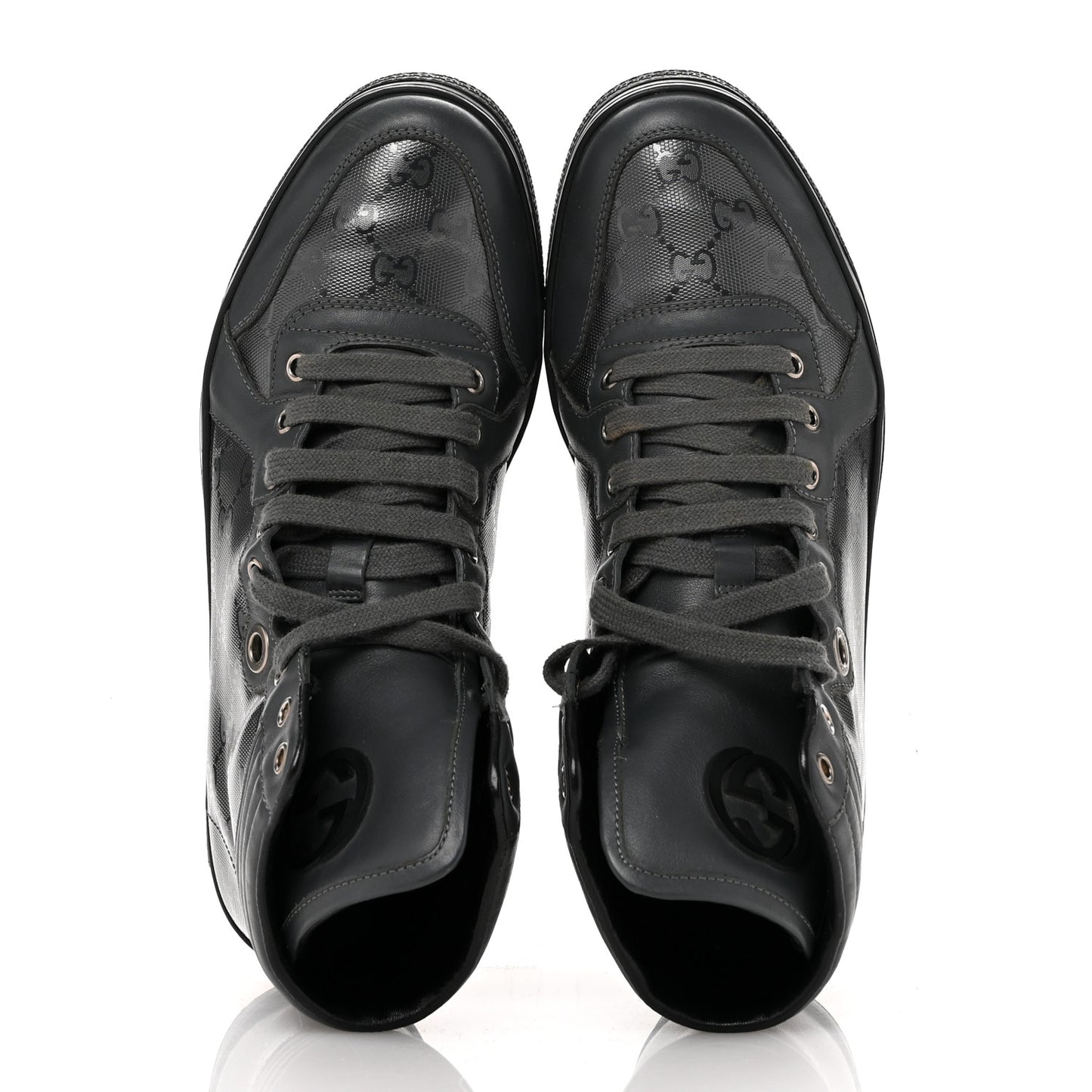 Imprime Monogram Mens Coda High Top Sneakers 8 Grey