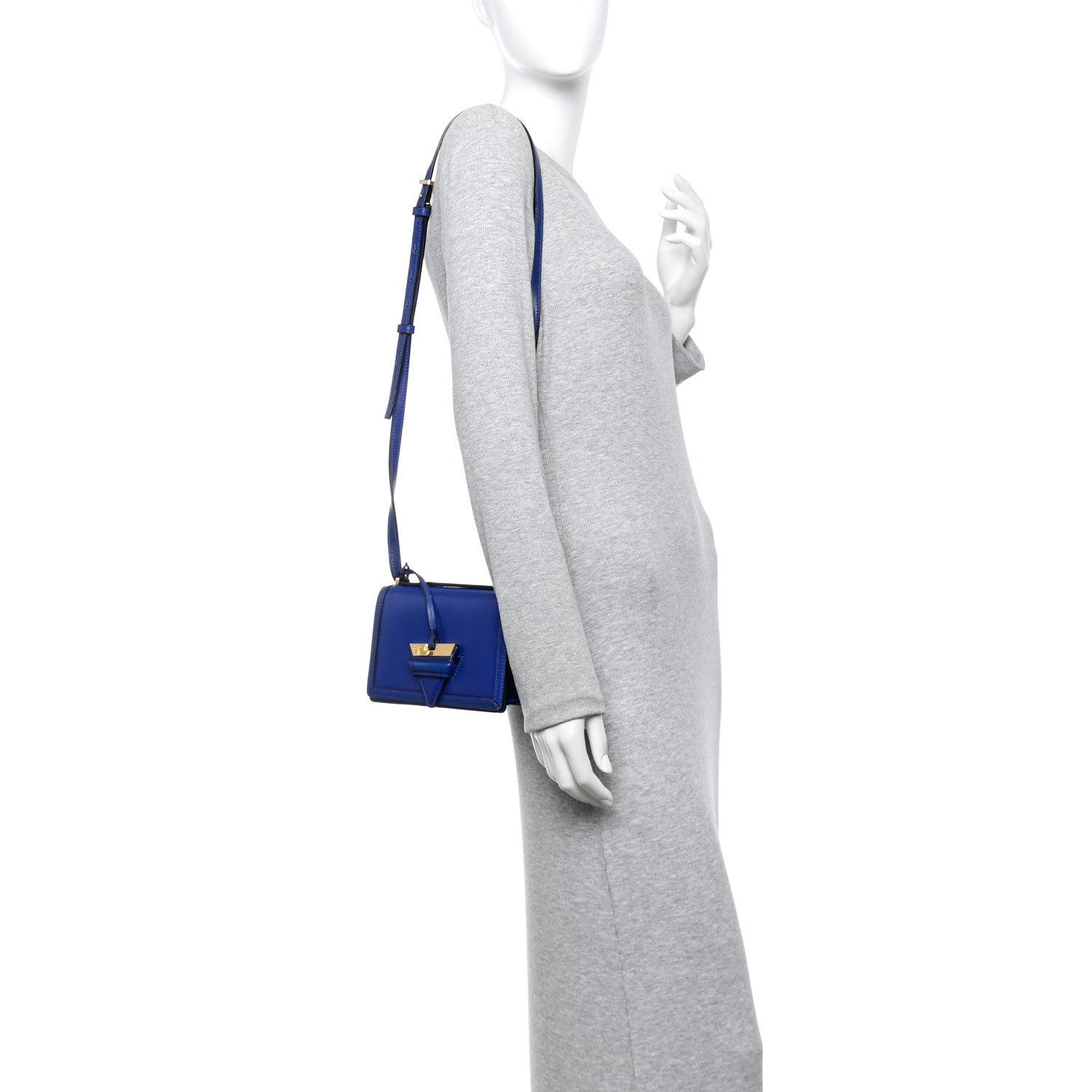Loewe Calfskin Small Barcelona Shoulder Bag Royal Blue 2 of 13