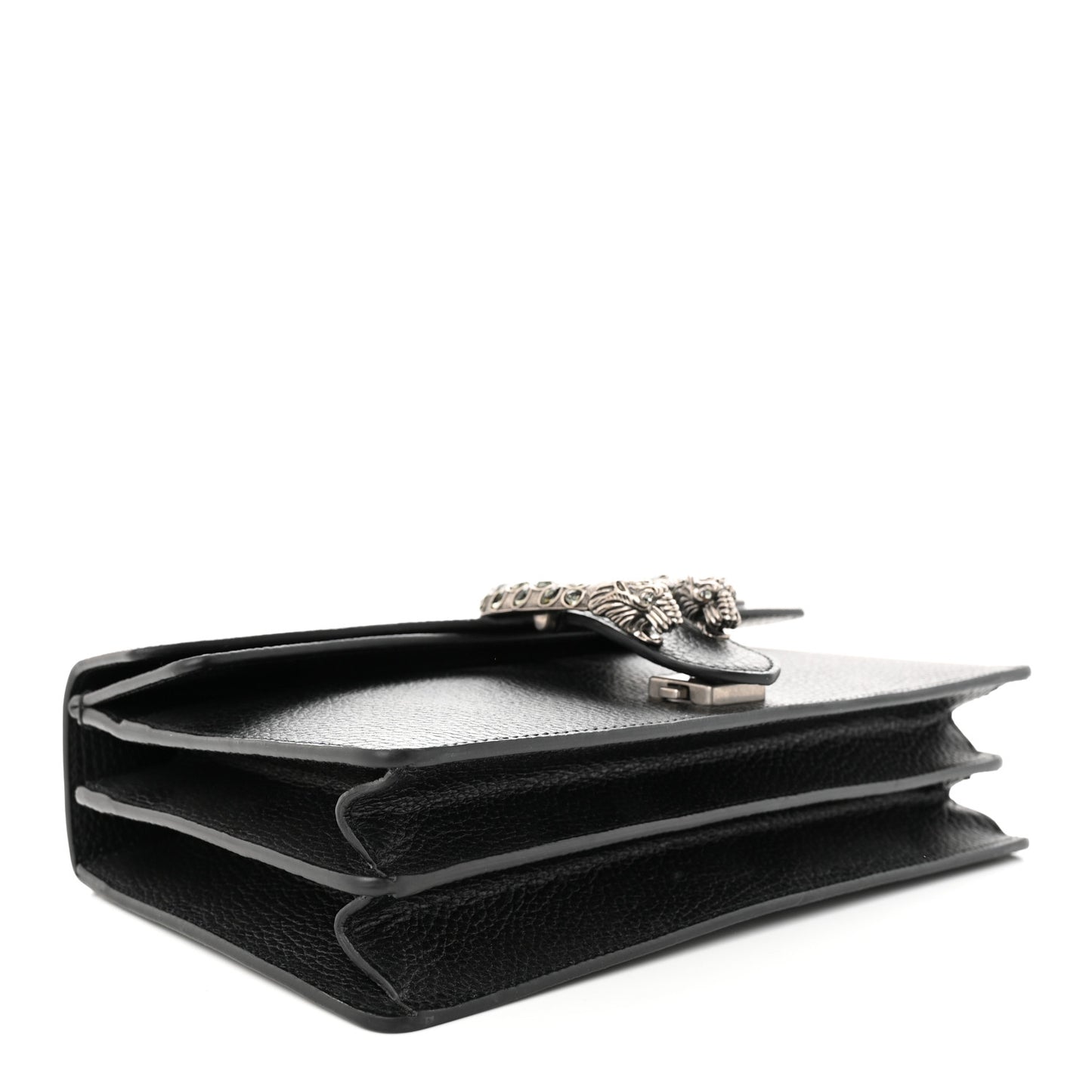 Pebbled Calfskin Small Dionysus Shoulder Bag Black