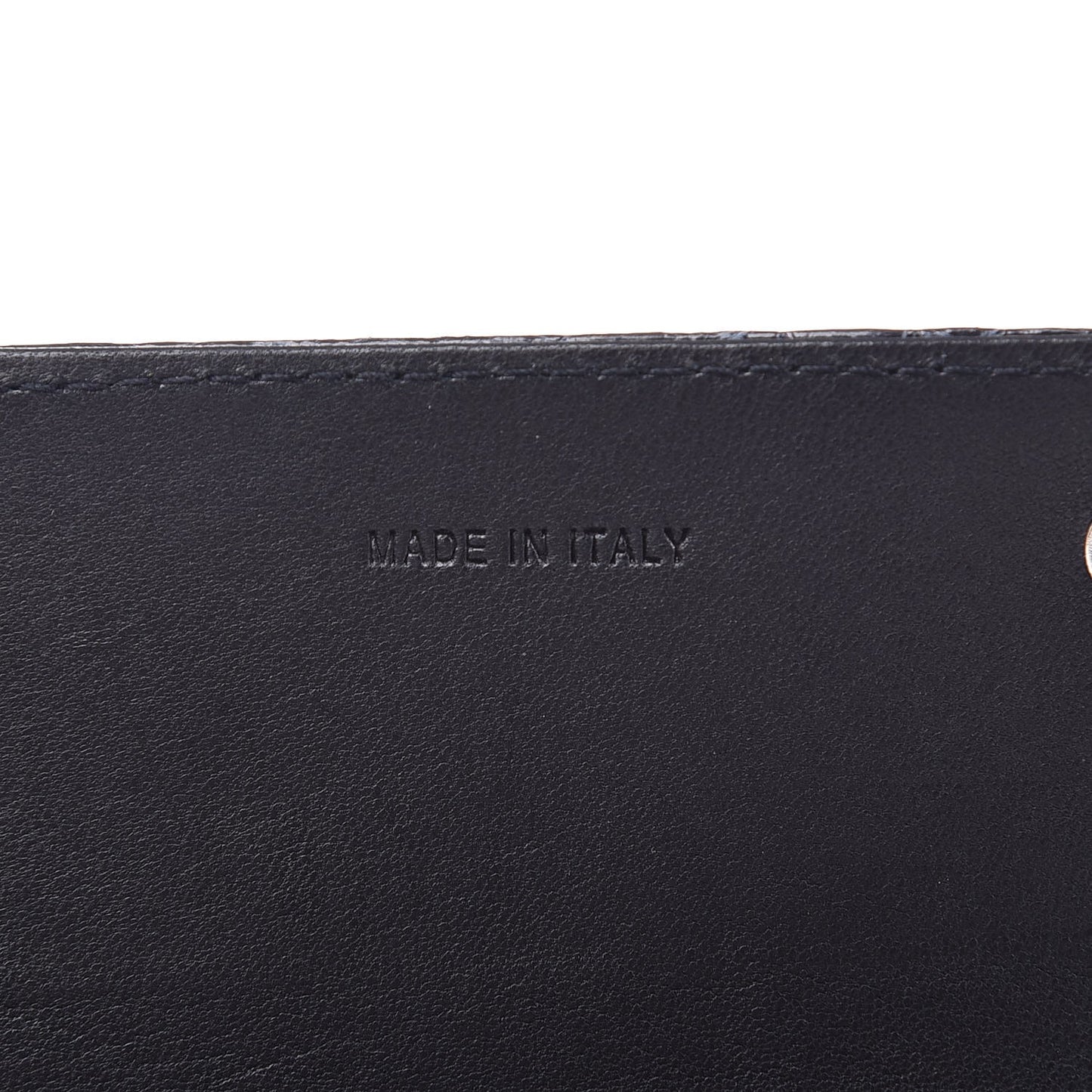 Crocodile Embossed Flap Wallet Blue