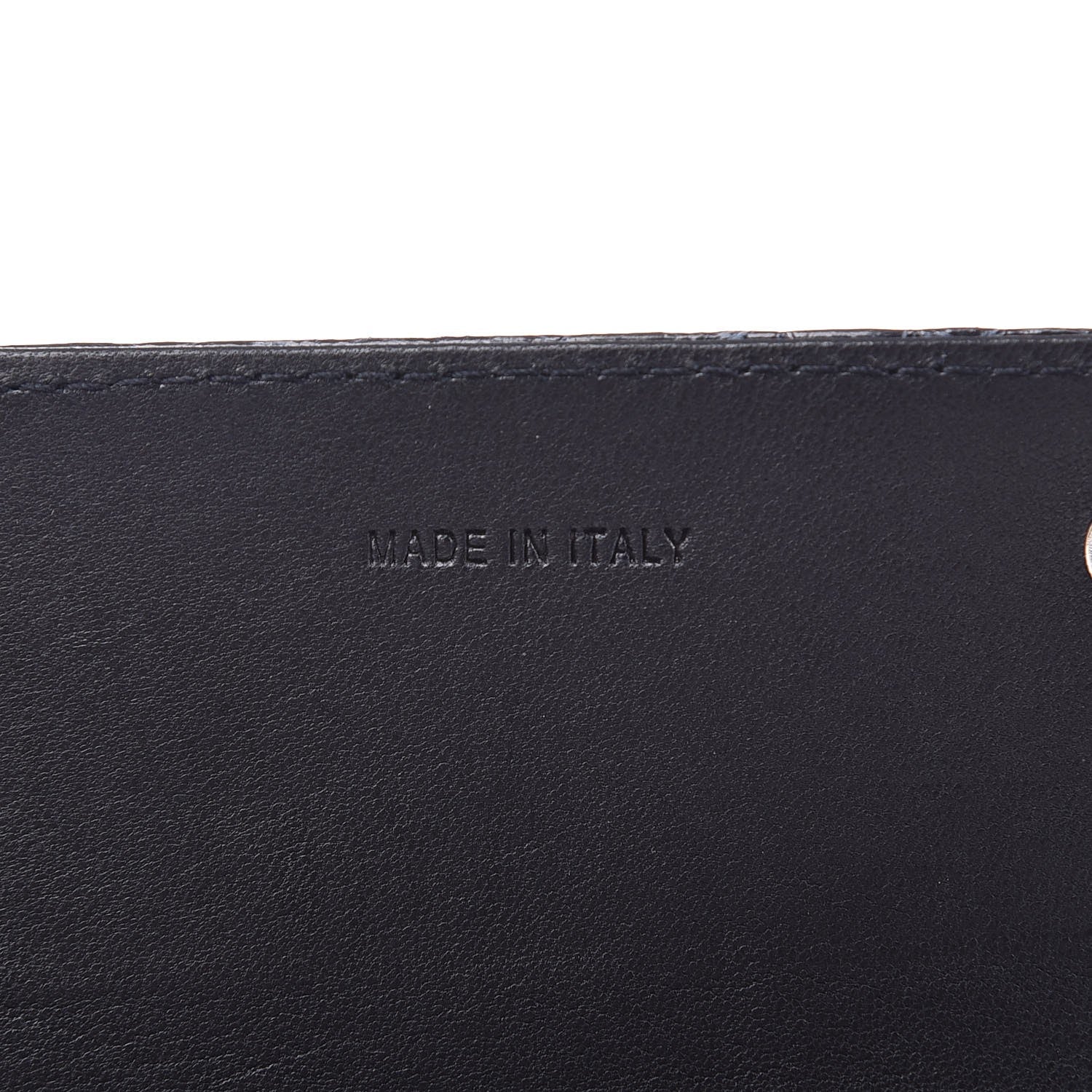 Prada Crocodile Embossed Flap Wallet Blue 7 of 8