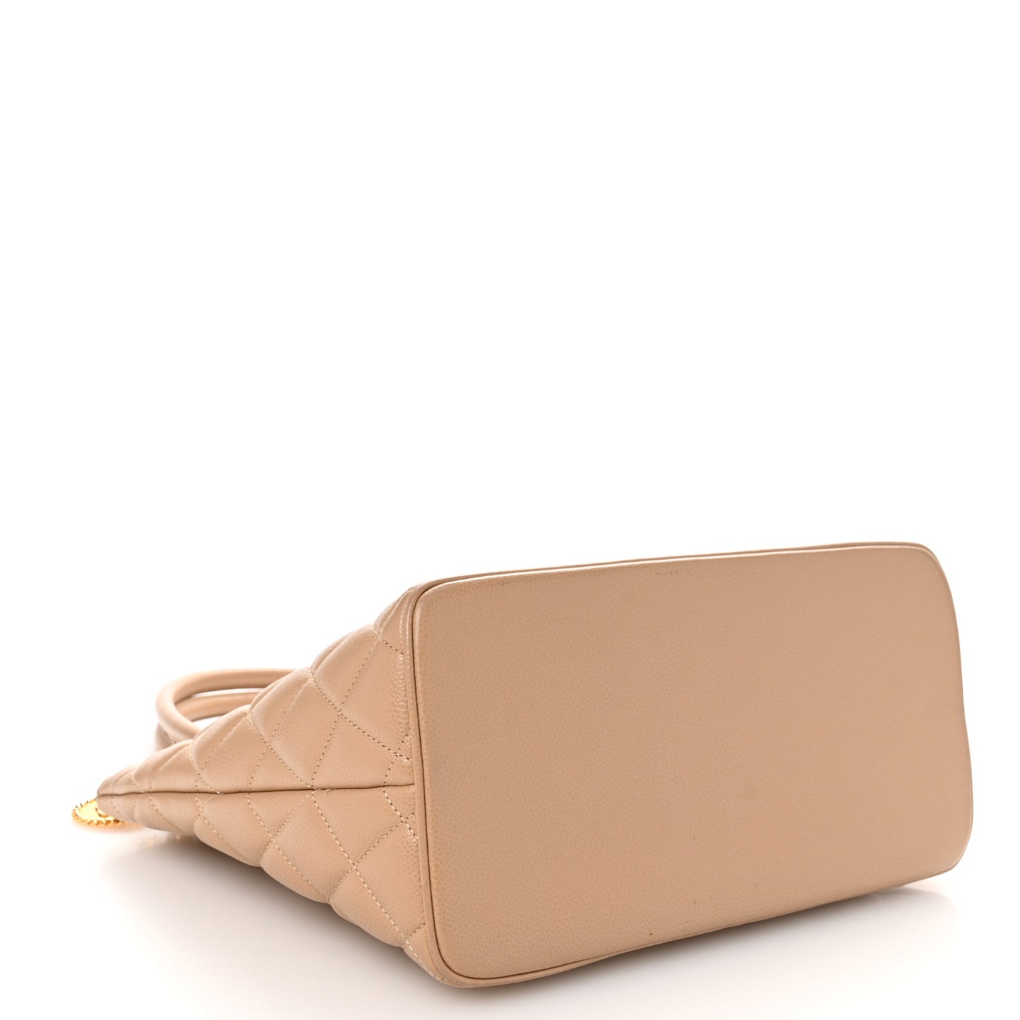 Caviar Quilted Medallion Tote Beige