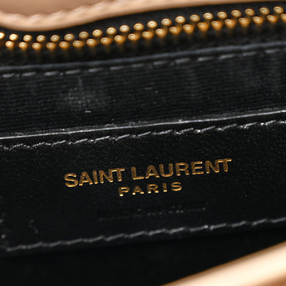 Saint Laurent Calfskin Y Quilted Monogram Toy Loulou Crossbody Bag Dark Beige 7 of 13