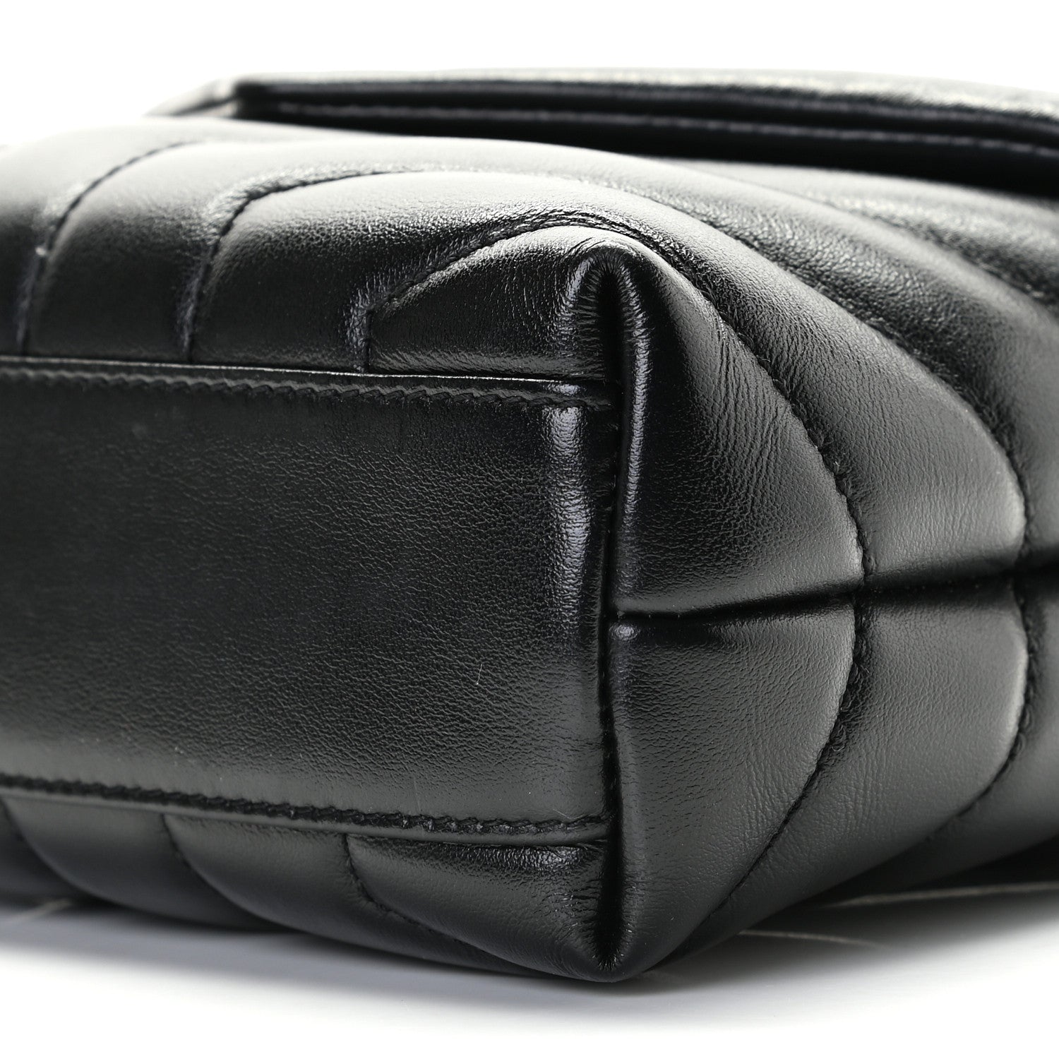 Saint Laurent Calfskin Y Quilted Monogram Toy Loulou Crossbody Bag Black 6 of 10