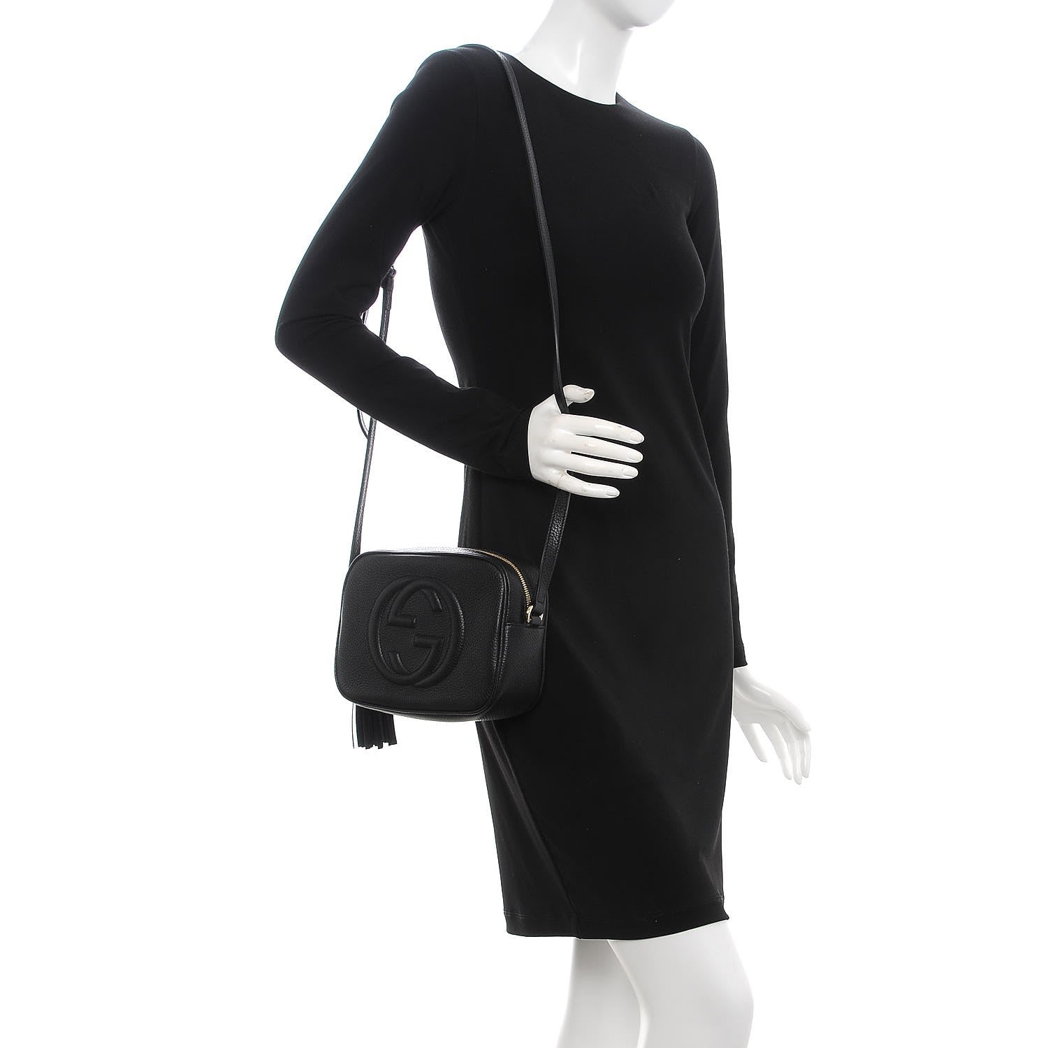 Gucci Pebbled Calfskin Small Soho Disco Bag Black 2 of 7