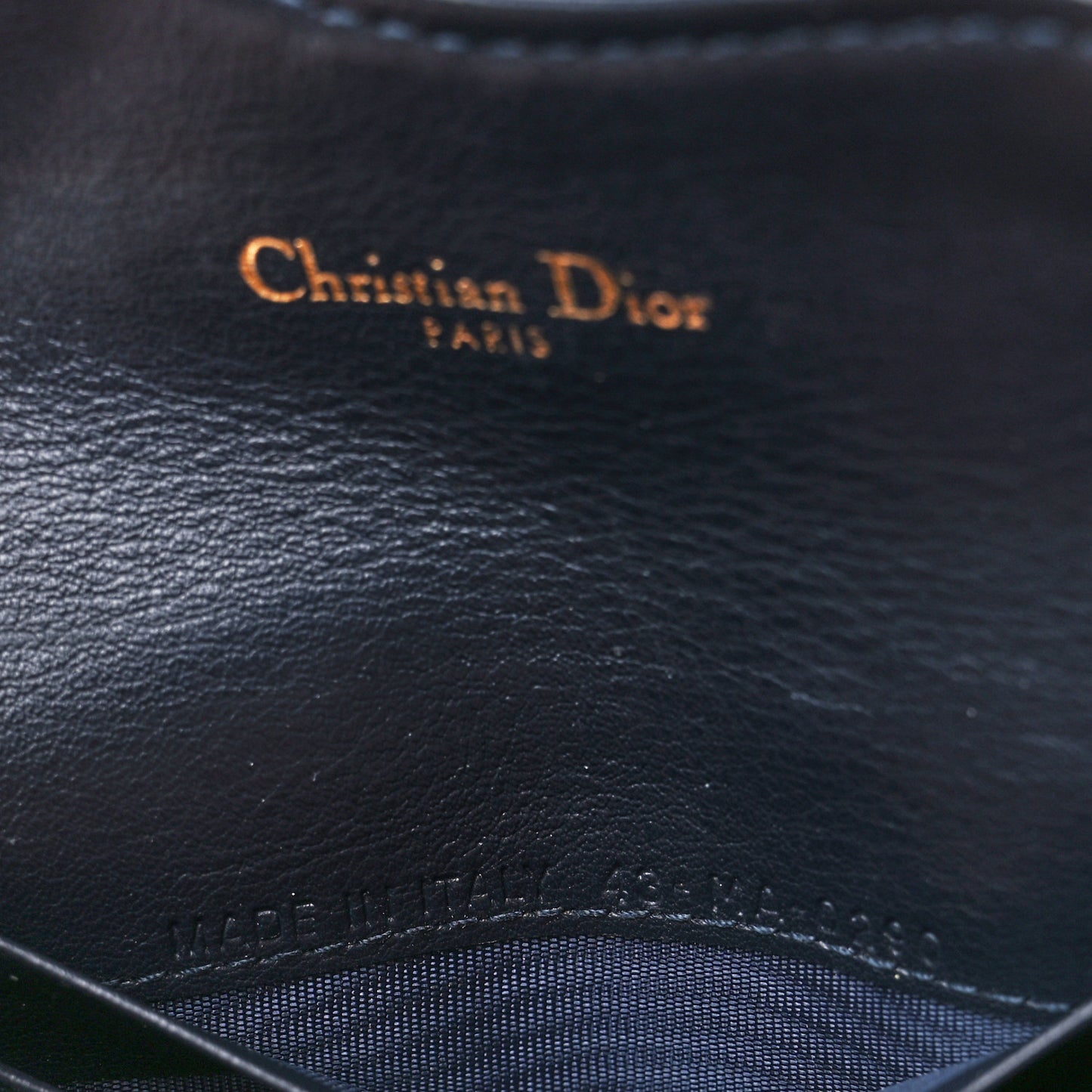 Oblique Saddle Card Holder Blue
