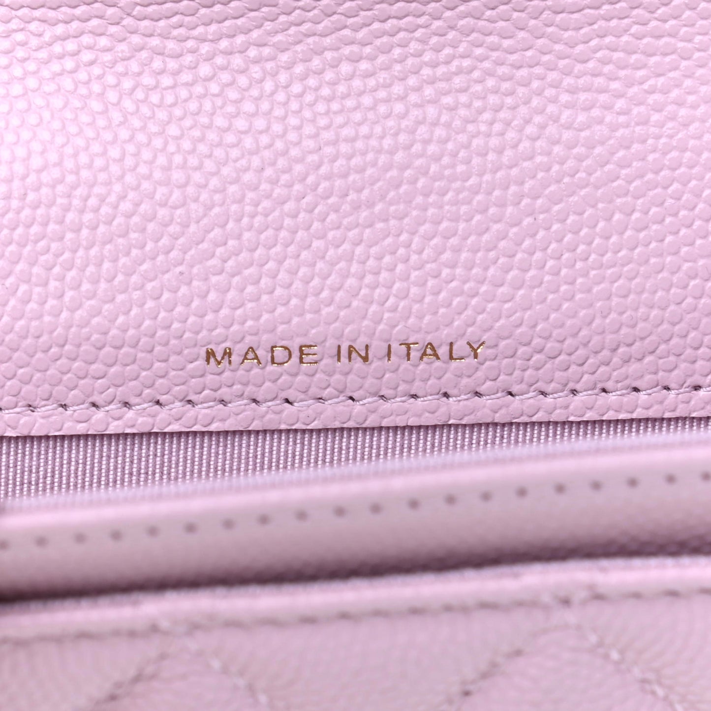 Caviar Quilted Flap Card Holder Wallet Light Pink