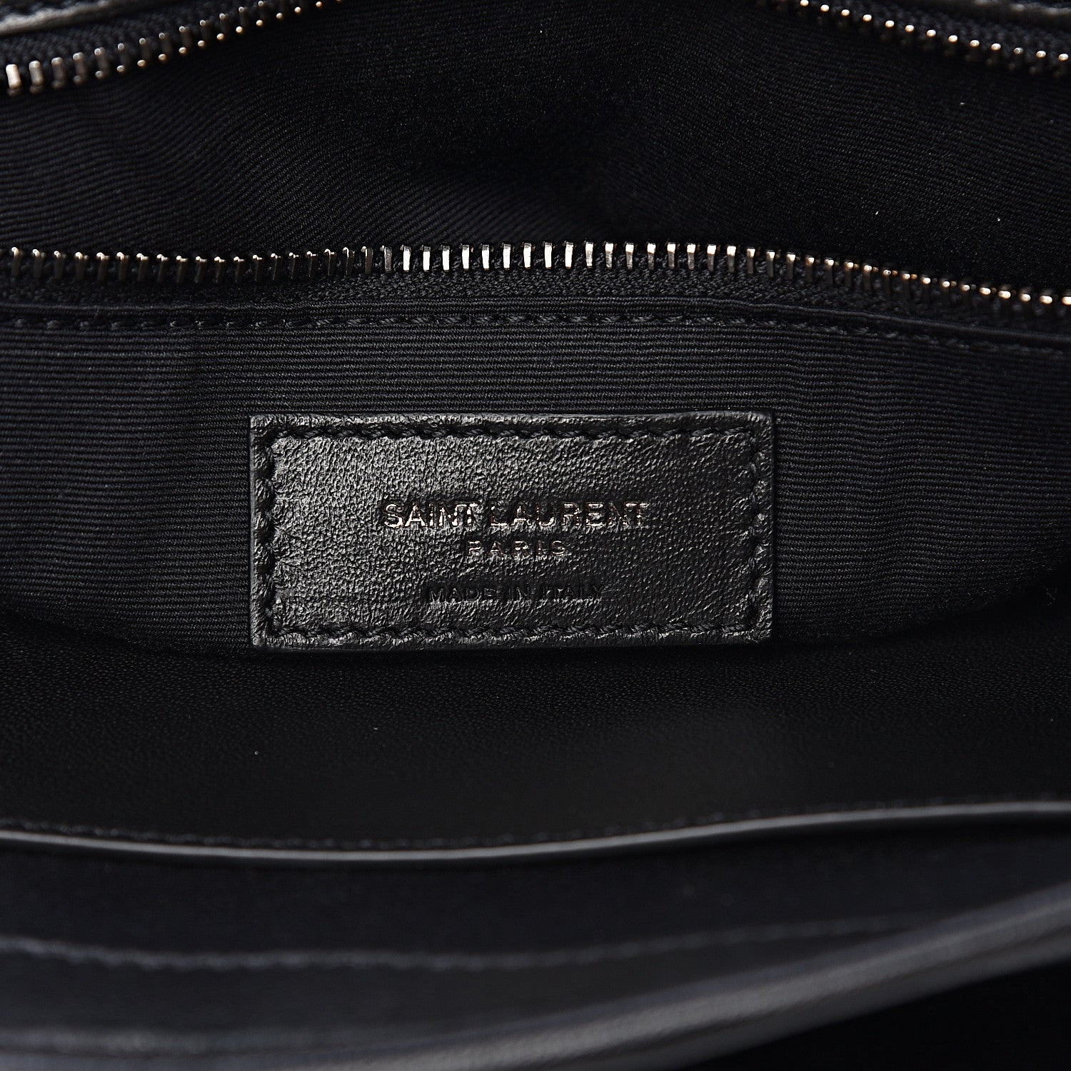 Saint Laurent Calfskin Ayers Patchwork Monogram Medium Niki Chain Satchel Black 7 of 12