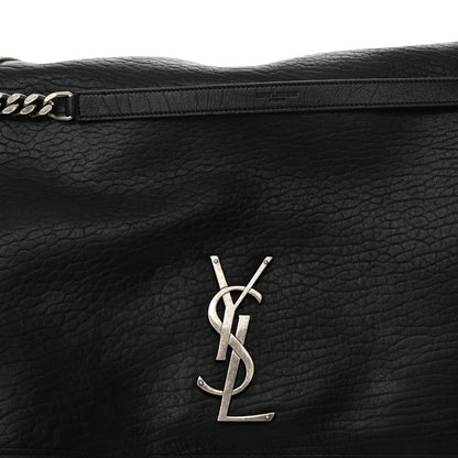 Saint Laurent Grained Lambskin Monogram Oversized Niki Chain Satchel Black 8 of 13