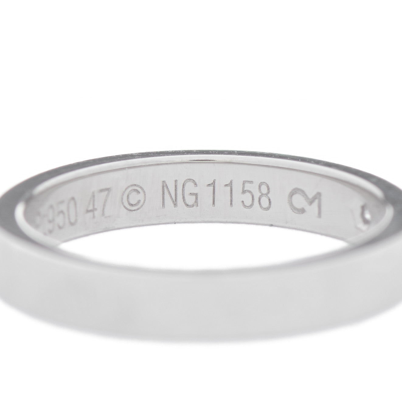 Platinum Diamond 3mm C De Cartier Wedding Band 47 4