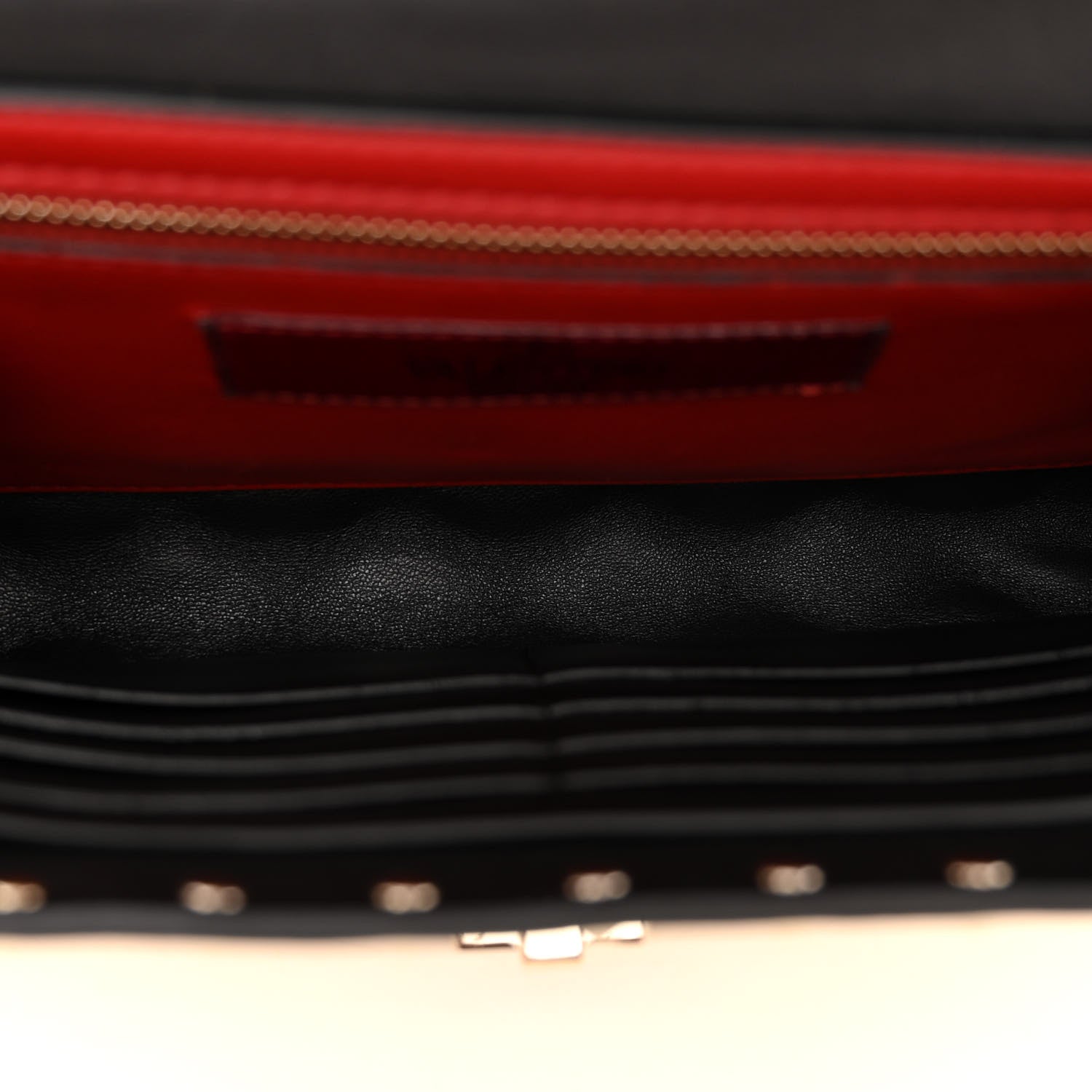 Valentino Garavani Metallic Nappa Rockstud Spike Wallet on Chain Mekong 5 of 10