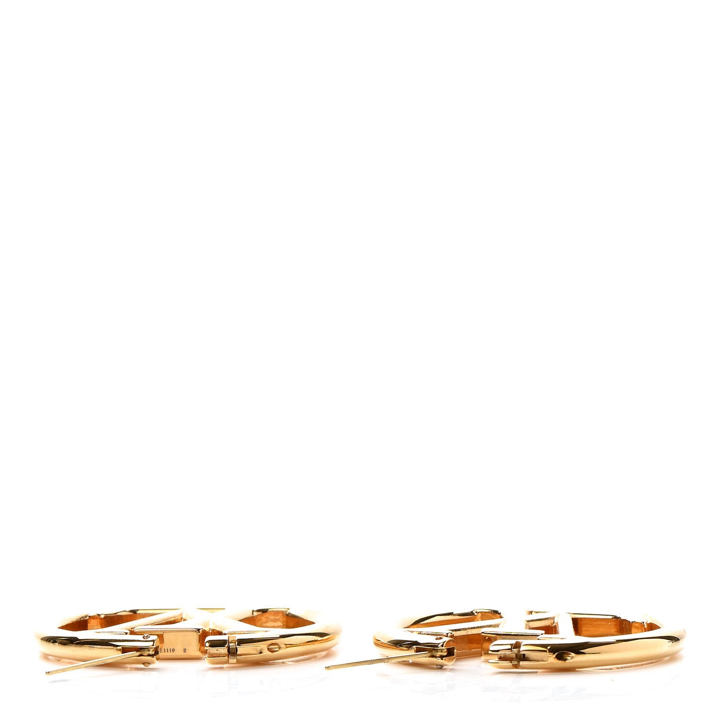 Metal Louise Hoop Earrings Gold