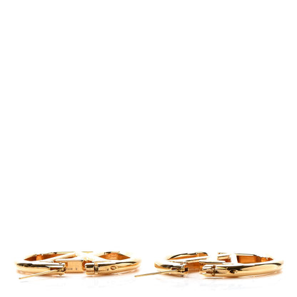 Louis Vuitton Metal Louise Hoop Earrings Gold 3 of 4