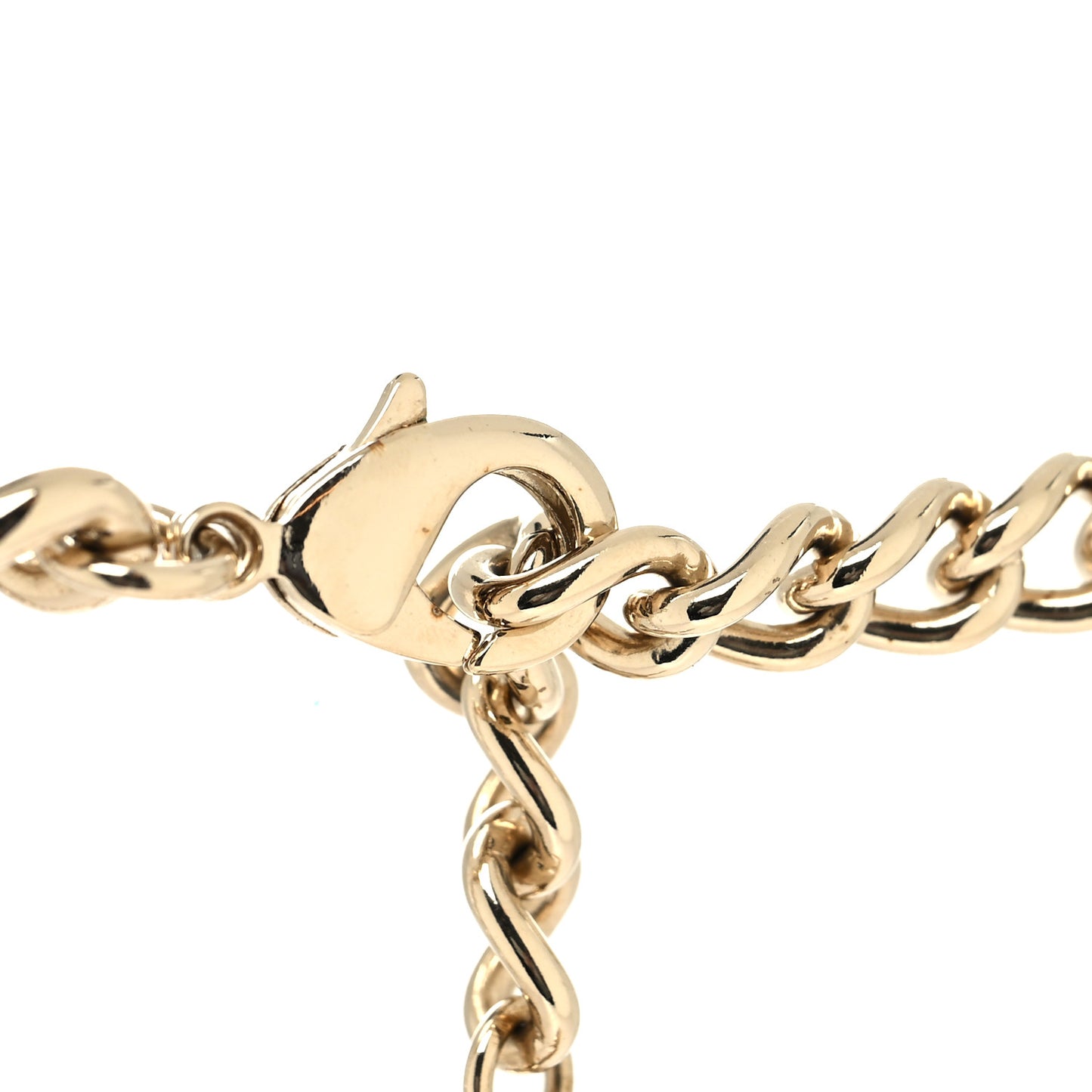 Metal Enamel CC Square Choker Gold Black White