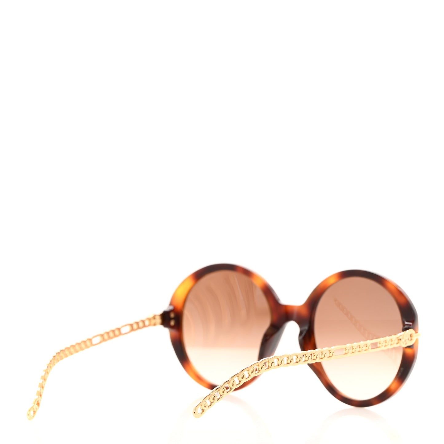 Acetate Detachable Charm Oversized Frame Round Sunglasses GG0726S Havana