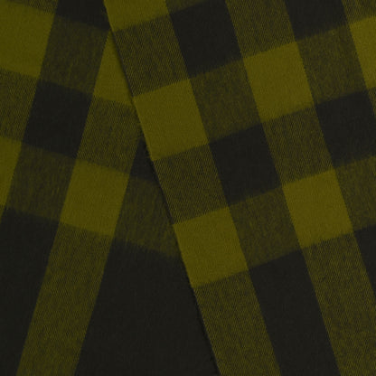 Burberry Wool Giant Exploded Check Fringe Scarf Green Black 4 of 4