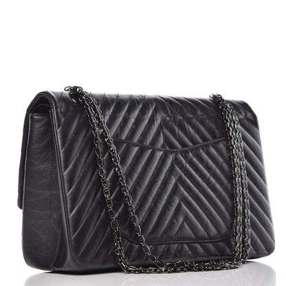 Chanel Aged Calfskin Chevron Quilted 2.55 Reissue 227 Flap So Black 3 of 10