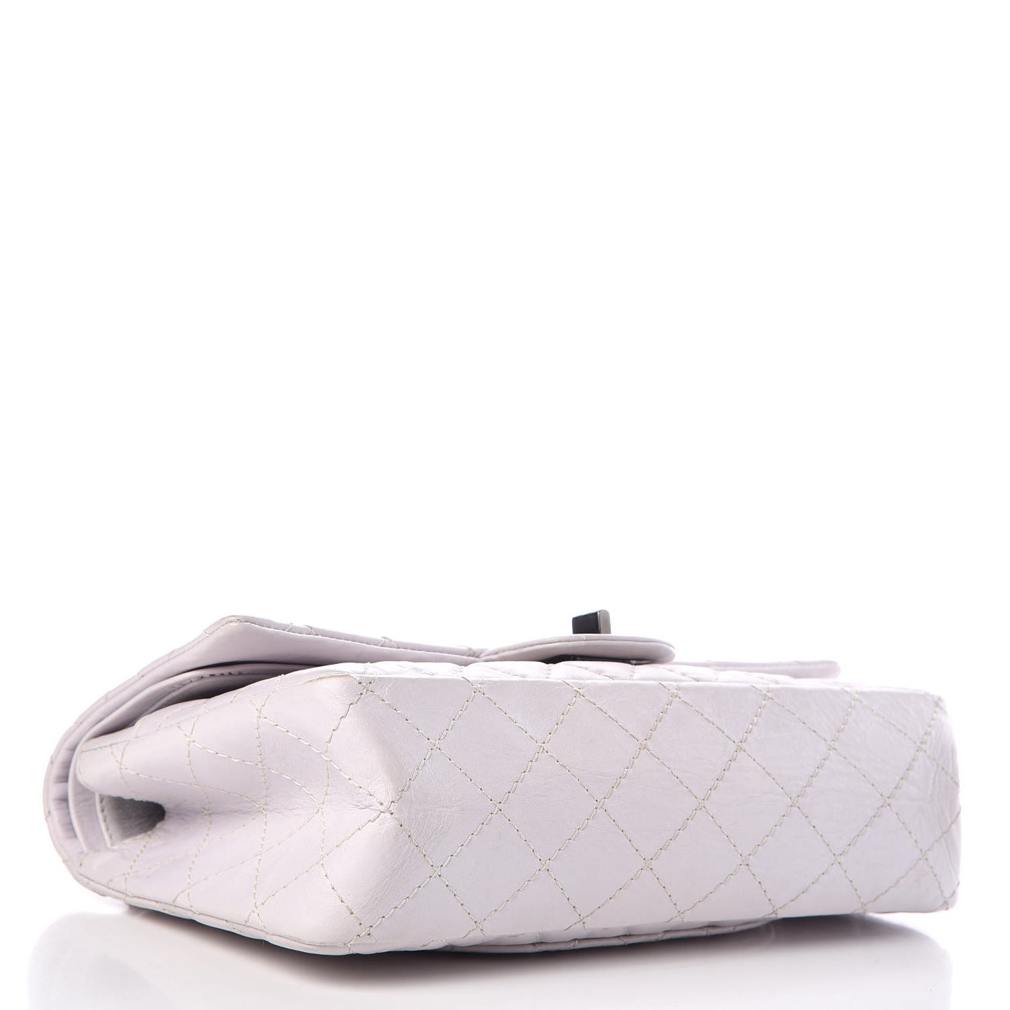 Aged Calfskin Quilted 2.55 Reissue 225 Flap Light Grey