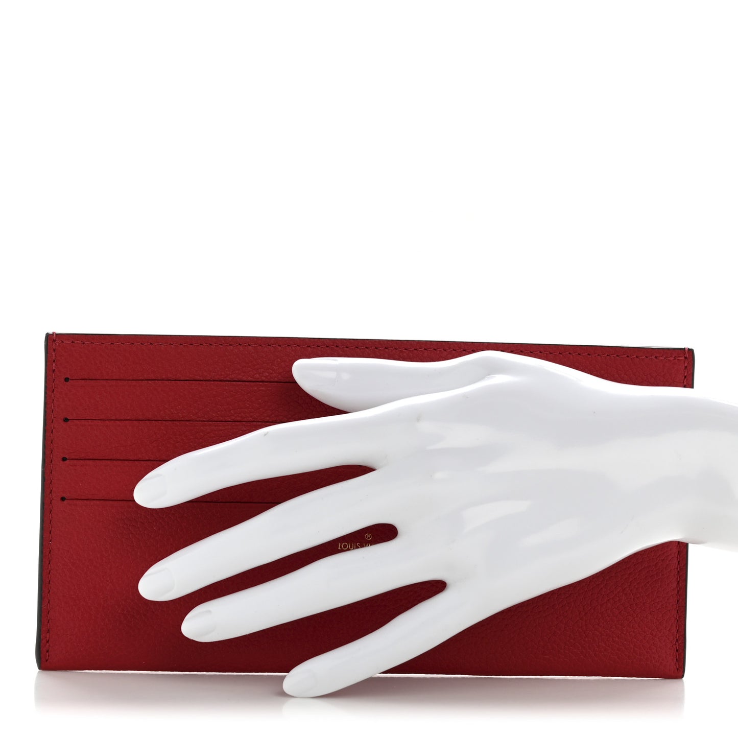 Calfskin Felicie Card Holder Insert Scarlet