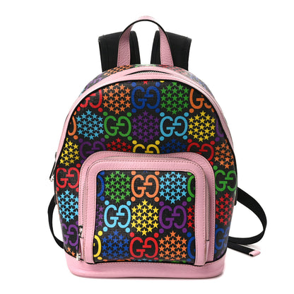 Gucci GG Supreme Monogram Psychedelic Small Day Backpack Black Multicolor Sugar Pink 1 of 12