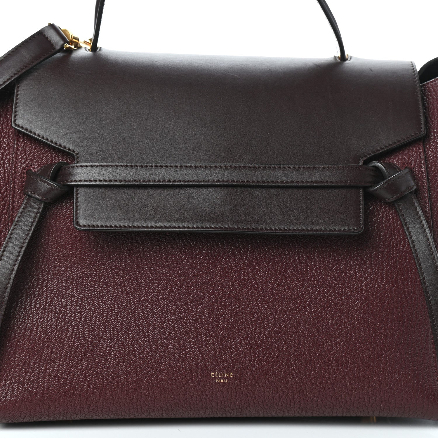 Celine Goatskin Smooth Calfskin Mini Belt Bag Burgundy 7 of 9
