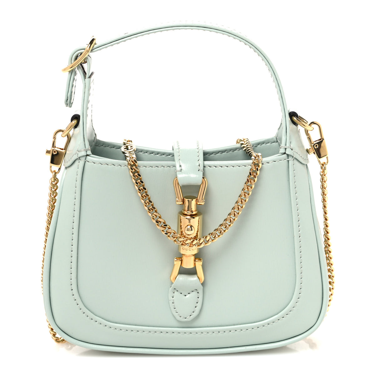 Boarded Dyana Lux Calfskin Super Mini Jackie 1961 Hobo  Salvy Green